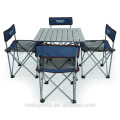 Aluminum Suitcase Folding Picnic Table chairs set with 4 Seats